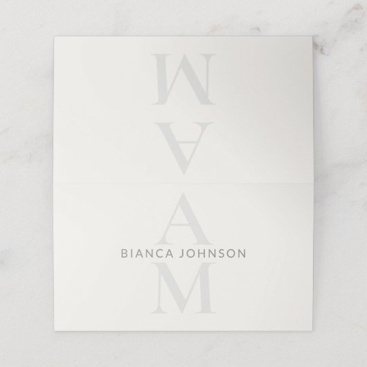 Carte De Placement Éditorial Mariage Initial (Extérieur déplié)