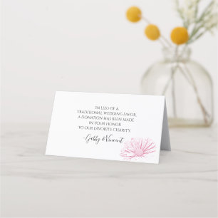 Carte De Placement Effet de marguerite rose Floral Mariage Charité fa