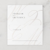 Carte De Placement Élégance classique Calligraphie Monogramme Mariage (Extérieur déplié)