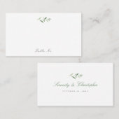 Carte De Placement Élégance Classique Script Simple Mariage de verdur (Devant / Derrière)