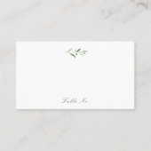 Carte De Placement Élégance Classique Script Simple Mariage de verdur (Devant)