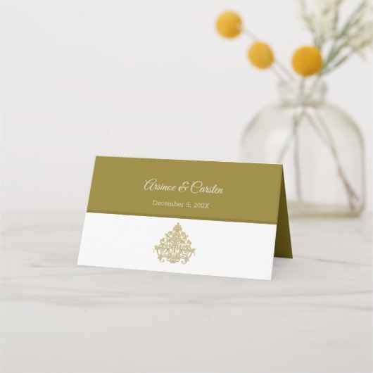 Carte De Placement Élégance dorée (Dos)
