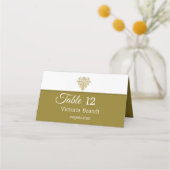 Carte De Placement Élégance dorée (Devant)