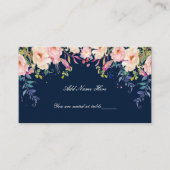 Carte De Placement Élégance moderne Tableau botanique rose floral (Devant)