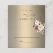 Carte De Placement Elégance rustique Wildfowwers sur Mariage or (Extérieur déplié)