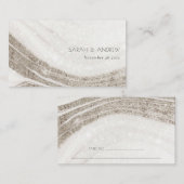 Carte De Placement Élégant Abstrait en marbre doré clair Mariage d'âg (Devant / Derrière)