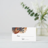 Carte De Placement Élégant Abstrait Mariage en terre cuite (Debout devant)