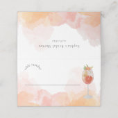 Carte De Placement Élégant Apéritif Aperol Spritz Shower de Mariée à  (Extérieur déplié)