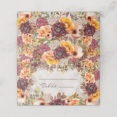 Carte De Placement Élégant automne automne automne Orange Bourgogne M (Extérieur déplié)