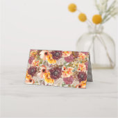 Carte De Placement Élégant automne automne automne Orange Bourgogne M (Dos)