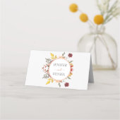 Carte De Placement Élégant automne Feuilles Mariage automne (Dos)