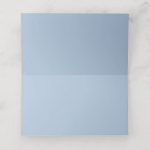 Carte De Placement Élégant Bébé Bleu Script Religieux Garçon Baptême (Intérieur déplié)