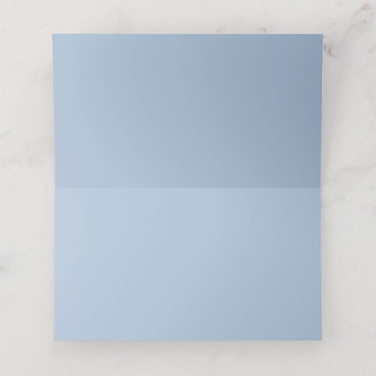 Carte De Placement Élégant Bébé Bleu Script Religieux Garçon Baptême (Intérieur déplié)