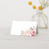 Carte De Placement Élégant Bébé rose En Fleur Baby shower Fille (Dos)