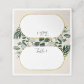 Carte De Placement Elégant Beige Arc moderne avec verdure botanique (Extérieur déplié)