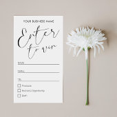 Carte De Placement Élégant Billet Raffle Black & White Business Event