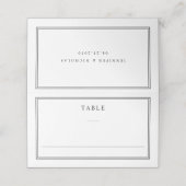 Carte De Placement Elegant Black And White Wedding (Extérieur déplié)