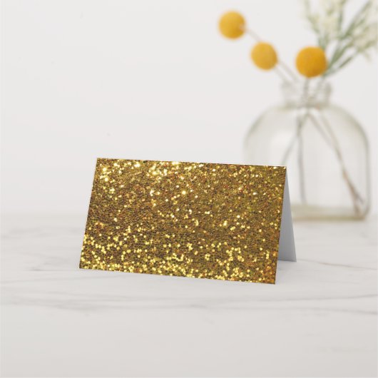 Carte De Placement Élégant Black Gold Parties scintillant Mariage Bro (Dos)