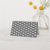 Carte De Placement Élégant Black White Art Déco Mariage Event (Dos)