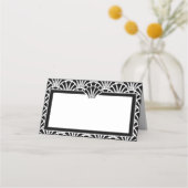 Carte De Placement Élégant Black White Art Déco Mariage Event (Devant)