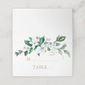 Carte De Placement Elégant blanc Aquarelle Floral Mariage (Extérieur déplié)