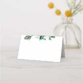 Carte De Placement Elégant blanc Aquarelle Floral Mariage (Dos)