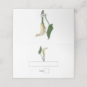 Carte De Placement Elégant blanc Calla Lily Vert Mariage botanique (Extérieur déplié)