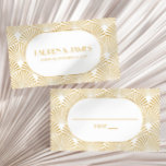 Carte De Placement Elégant Blanc Or Géométrique Mariage Art Déco<br><div class="desc">C'est une Elégante Carte Mariage Plat Place Blanc Or Géométrique Art Déco !</div>