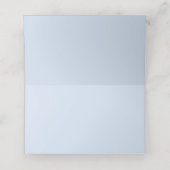 Carte De Placement Élégant bleu Floral Mariage plié (Intérieur déplié)