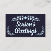 Carte De Placement Elegant Blue Christmas (Dos)