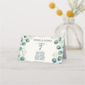 Carte De Placement Elegant Blue Eucalyptus (Devant)
