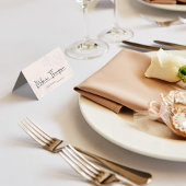 Carte De Placement Élégant Blush Floral Mariage Numéro de table