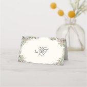 Carte De Placement Elegant Blush Garden Wedding Place Card (Dos)