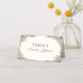 Carte De Placement Elegant Blush Garden Wedding Place Card (Devant)
