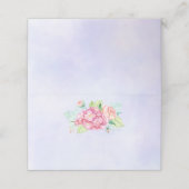 Carte De Placement Elégant Bouquet de fleurs rose (Extérieur déplié)