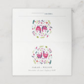 Carte De Placement Élégant Bright Folk Farm Floral Inséparables Maria (Extérieur déplié)