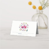 Carte De Placement Élégant Bright Folk Farm Floral Inséparables Maria (Dos)