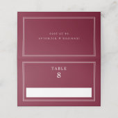 Carte De Placement Elegant Burgundy Wedding (Extérieur déplié)