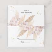 Carte De Placement Elégant cadre de beauté Orchidées & Pampas (Extérieur déplié)