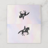 Carte De Placement Elégant cavalier de Dressage sur un Arrière - plan (Extérieur déplié)