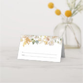Carte De Placement Élégant Chic Blush Roses Rose Mariage Floral (Dos)