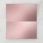 Carte De Placement Élégant Chic Perles Rose Or (Intérieur déplié)