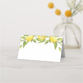 Carte De Placement Elégant citrons Aquarelle Mariage (Devant)