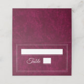 Carte De Placement Elegant Classic Burgundy Berry Wedding (Extérieur déplié)