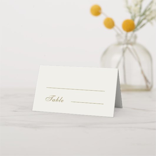 Carte De Placement Élégant Classic Monogramme Mariage plié (Devant)