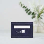 Carte De Placement Elegant Classic Navy Blue Wedding (Debout devant)