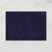 Carte De Placement Elegant Classic Navy Blue Wedding (Dos)
