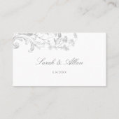 Carte De Placement Élégant classique Rococo Floral (Dos)