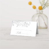 Carte De Placement Élégant classique Rococo Floral (Devant)