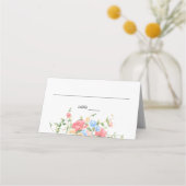 Carte De Placement Elegant Colorful Wildflower Wedding  (Devant)